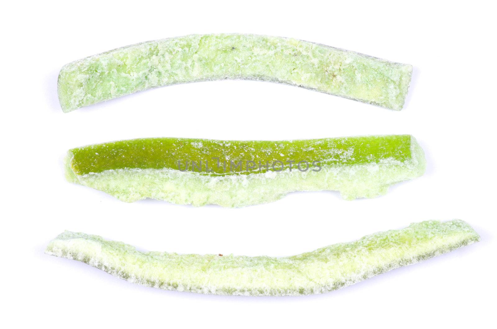 dried fruit on white background