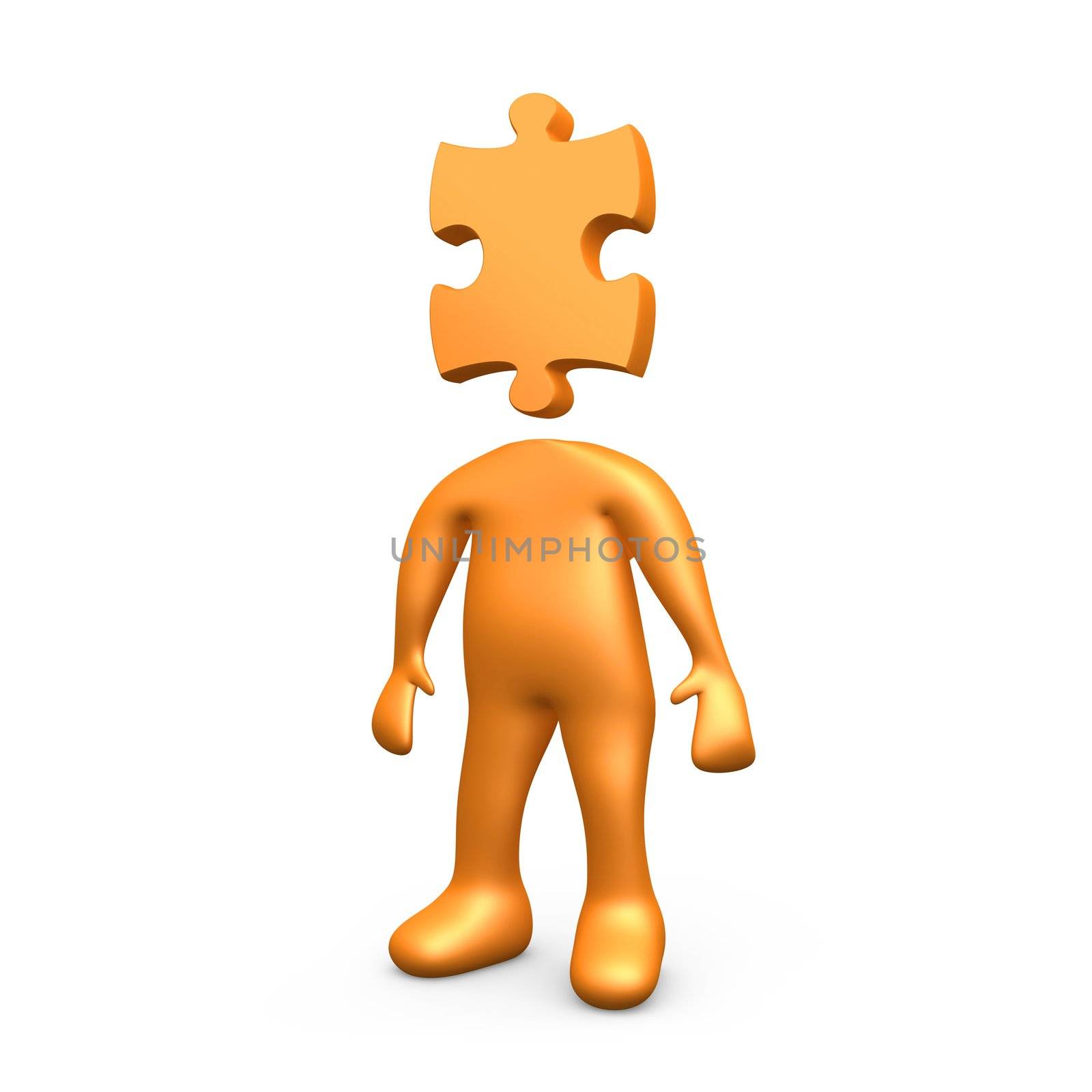 Computer generated image - Puzzle Person .