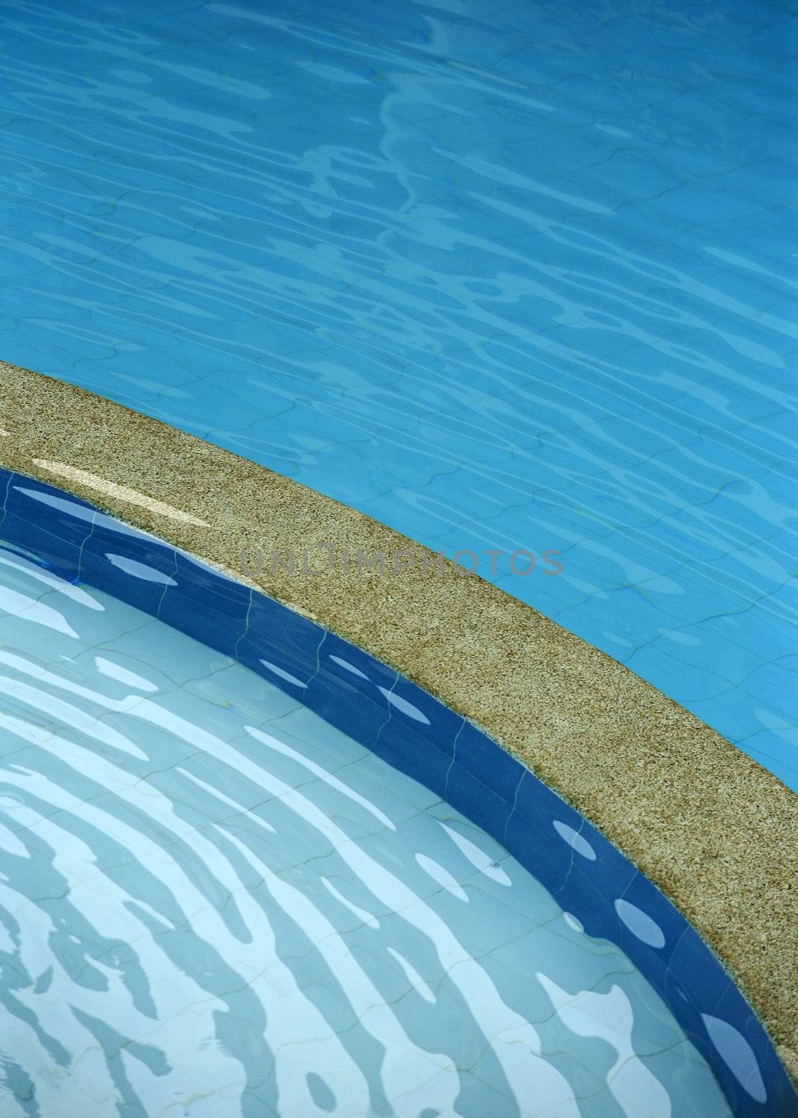 clear blue water in the swimming pool