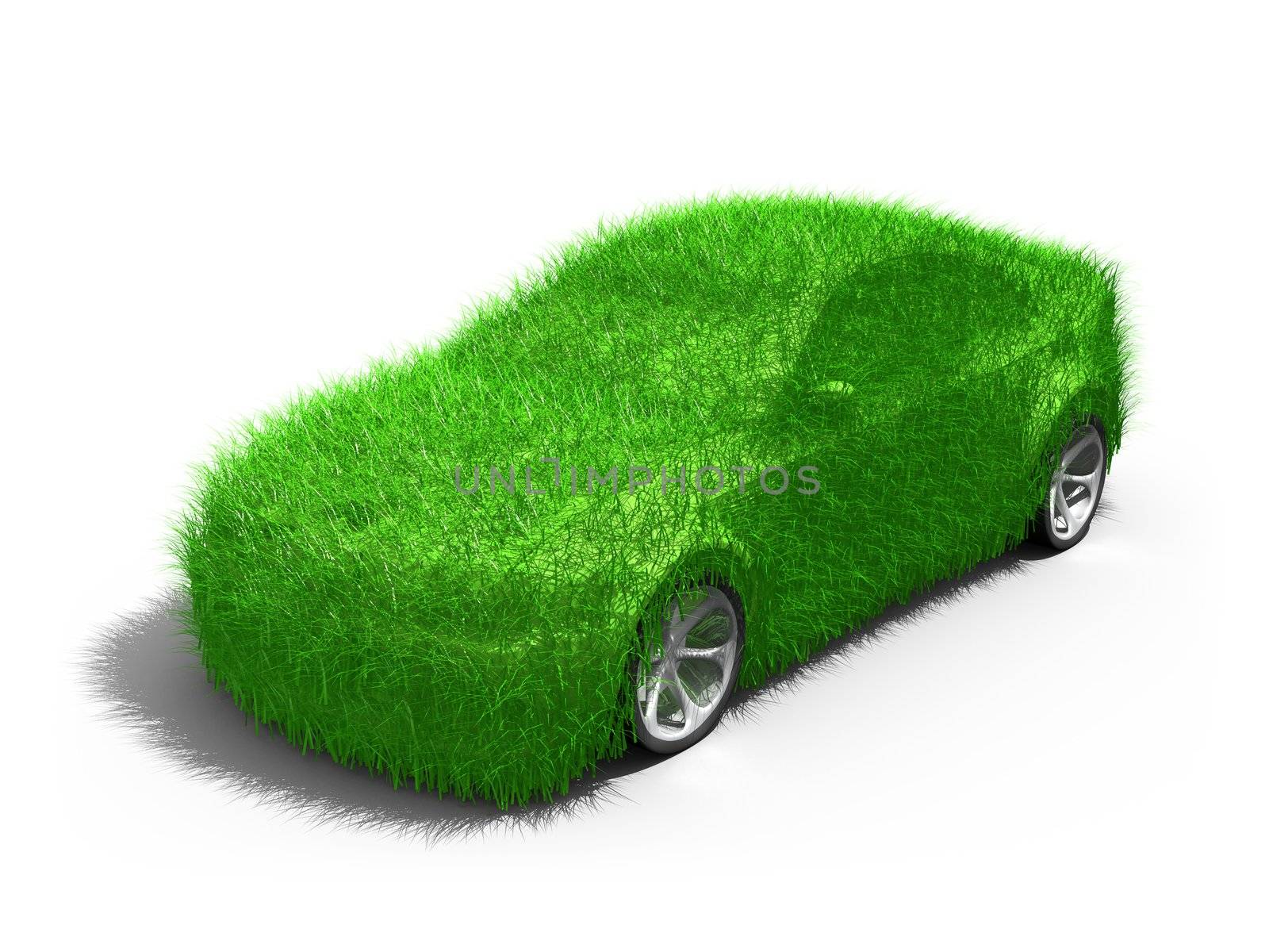 Computer generated image - Green Car .