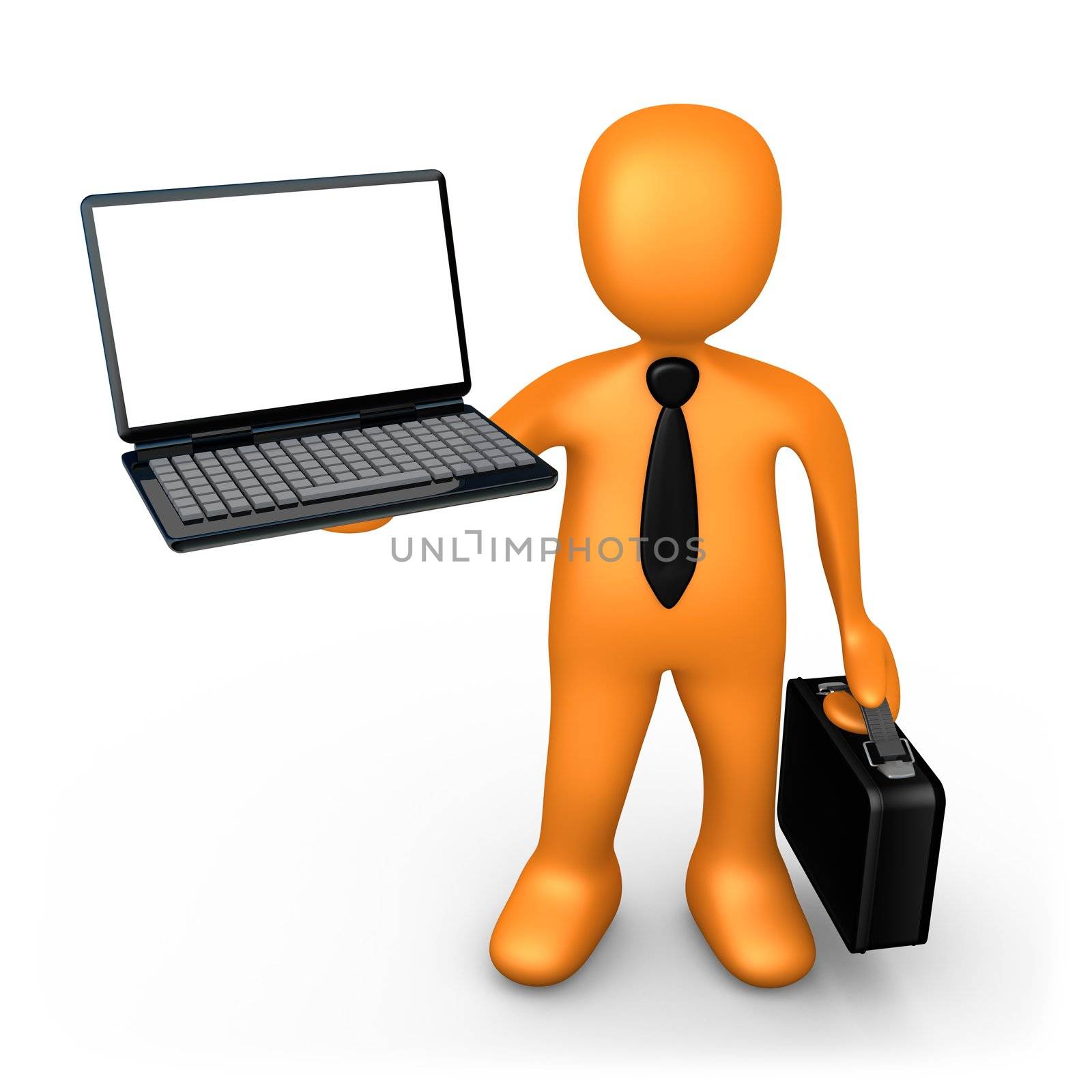Businessman With Laptop by 3pod