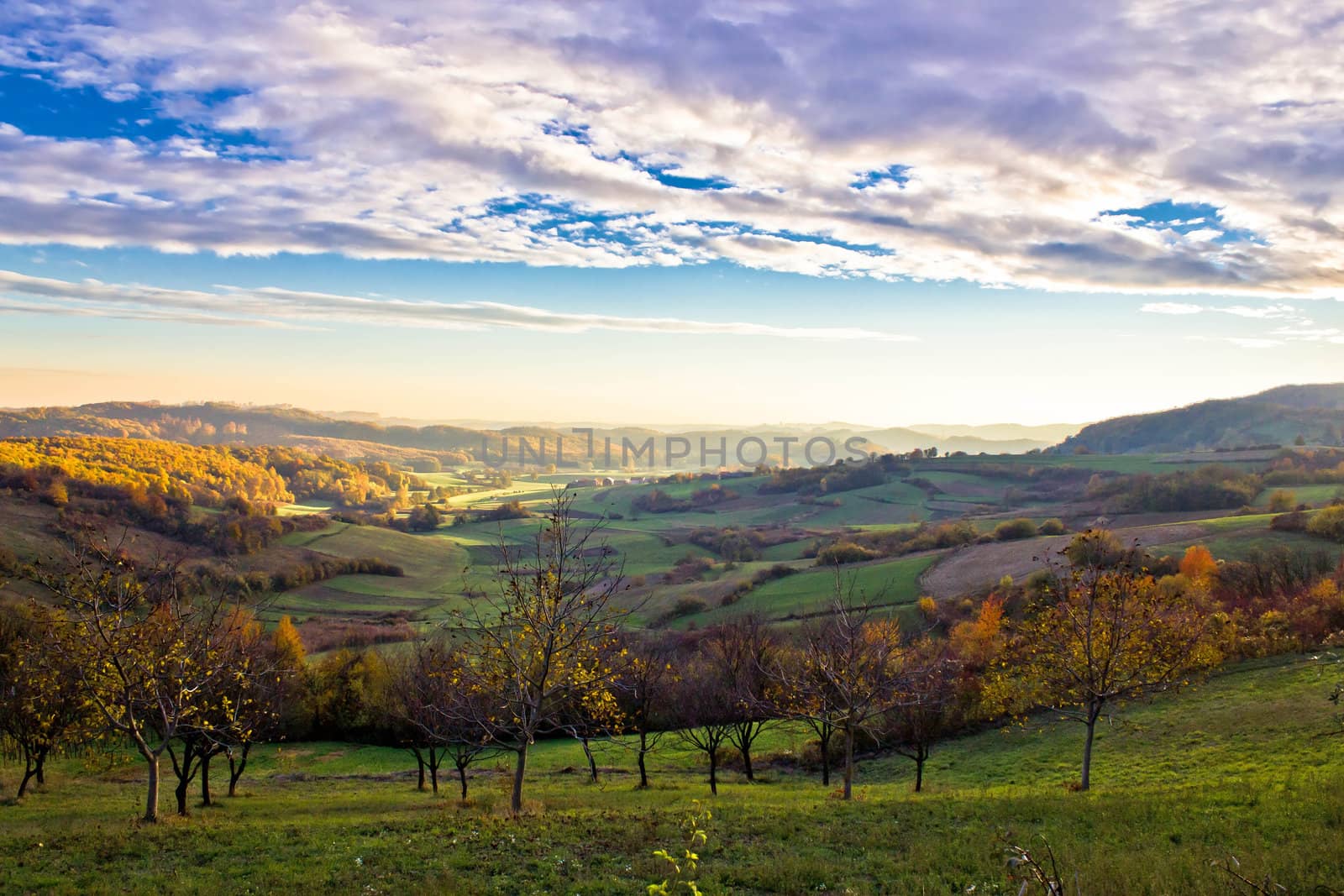 Colorful early morning valley landscape  by xbrchx