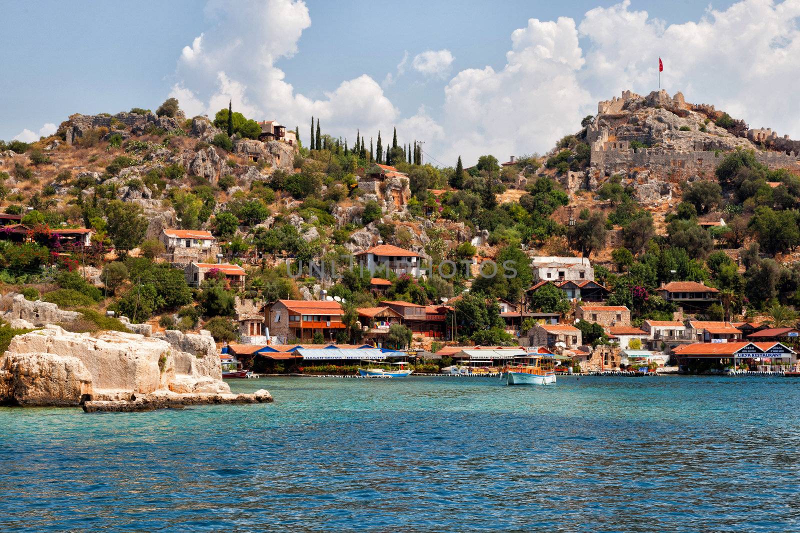 Kalekoy (Simena) village in Antalya, Turkey