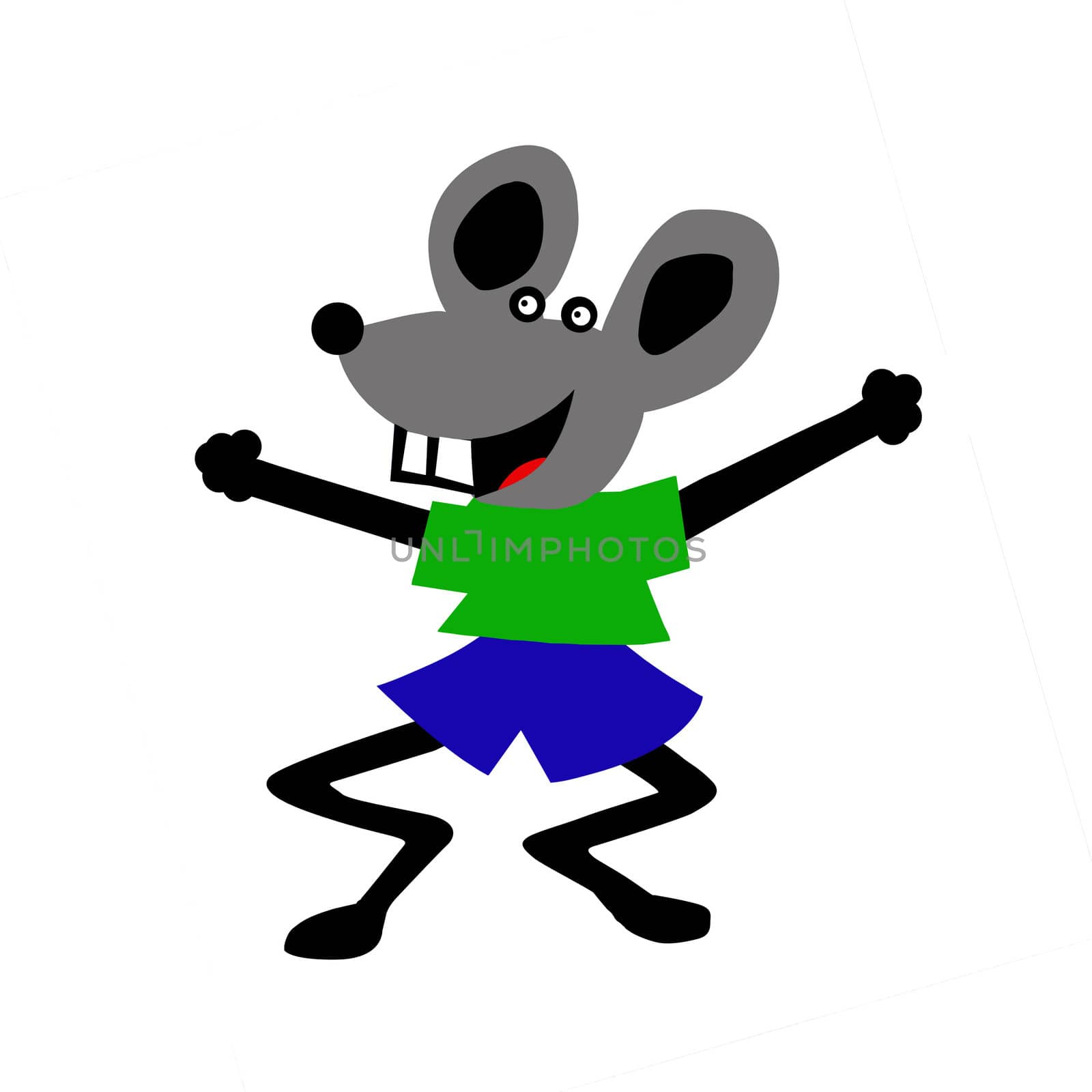 vector drawing mouse on white background by basel101658