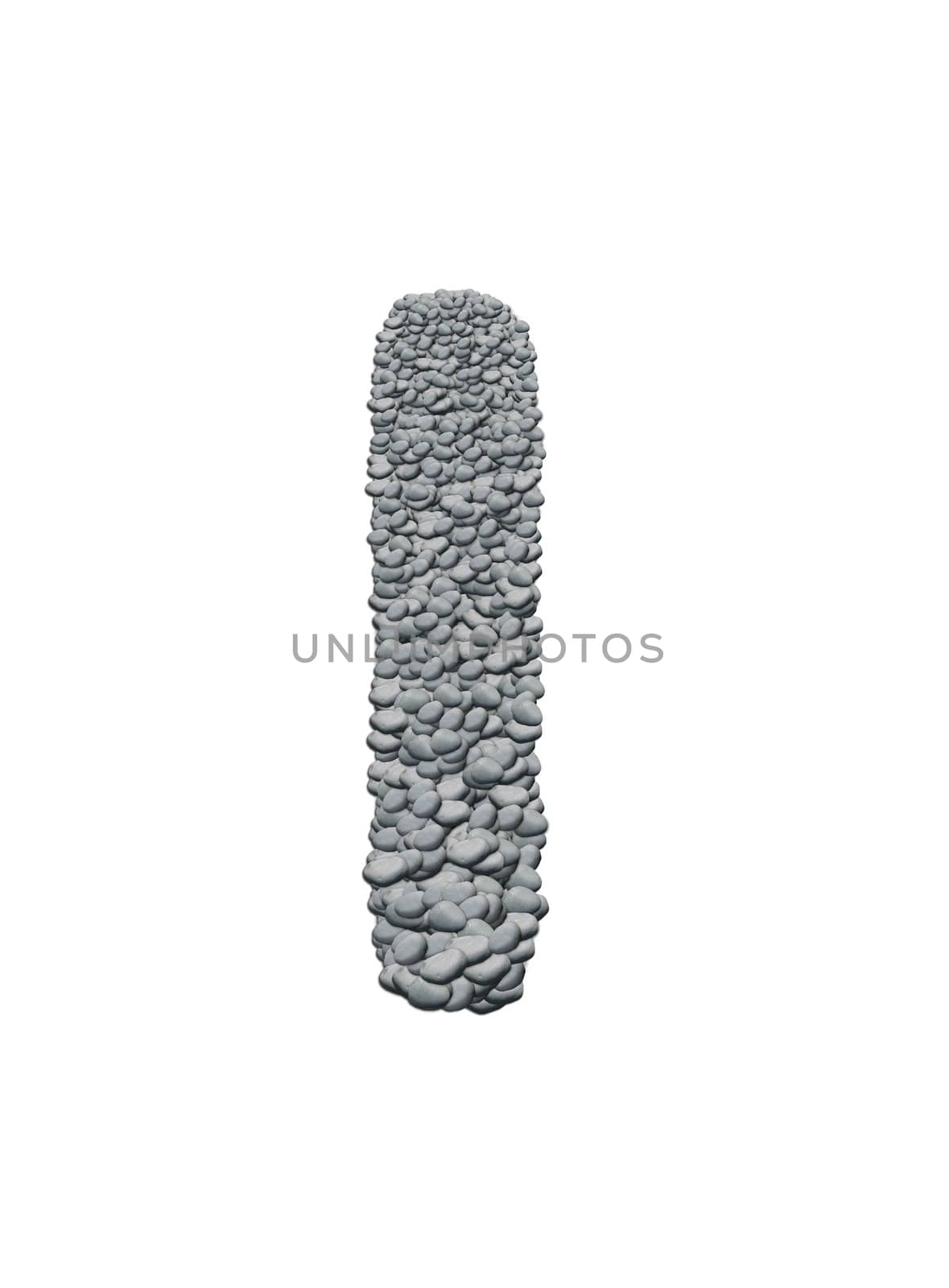 alphabet with stone texture on white background