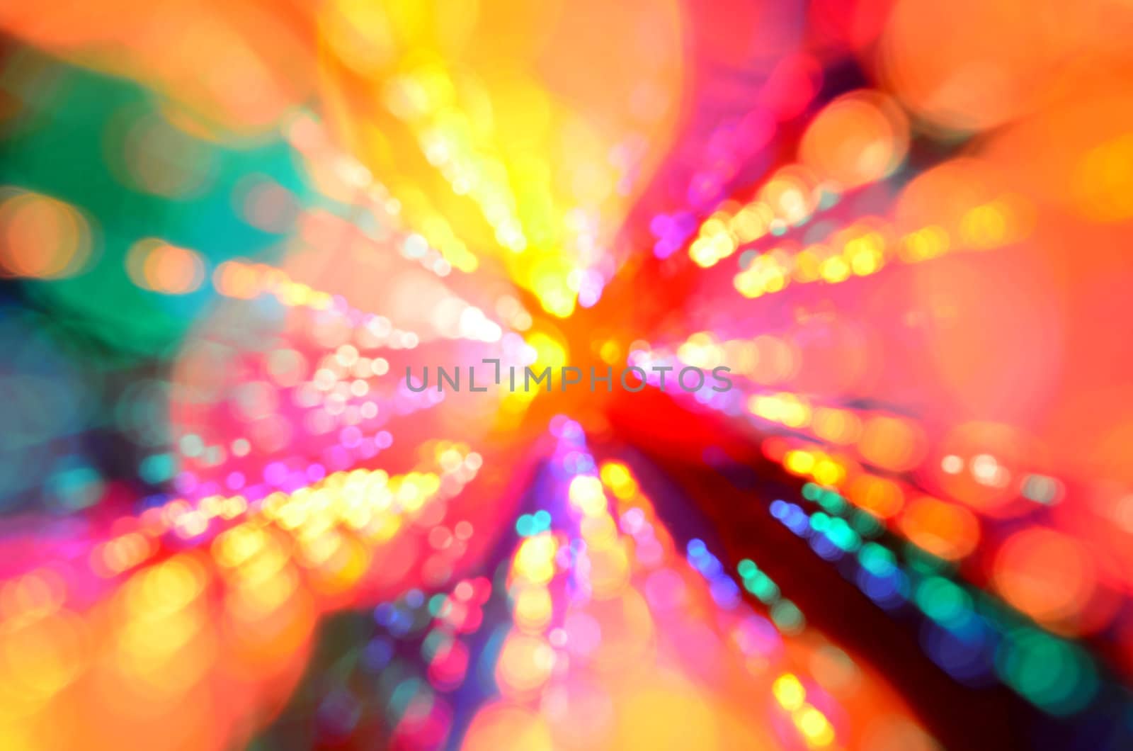 Multi-color blurred lights, zoom effect backdrop or wallpaper