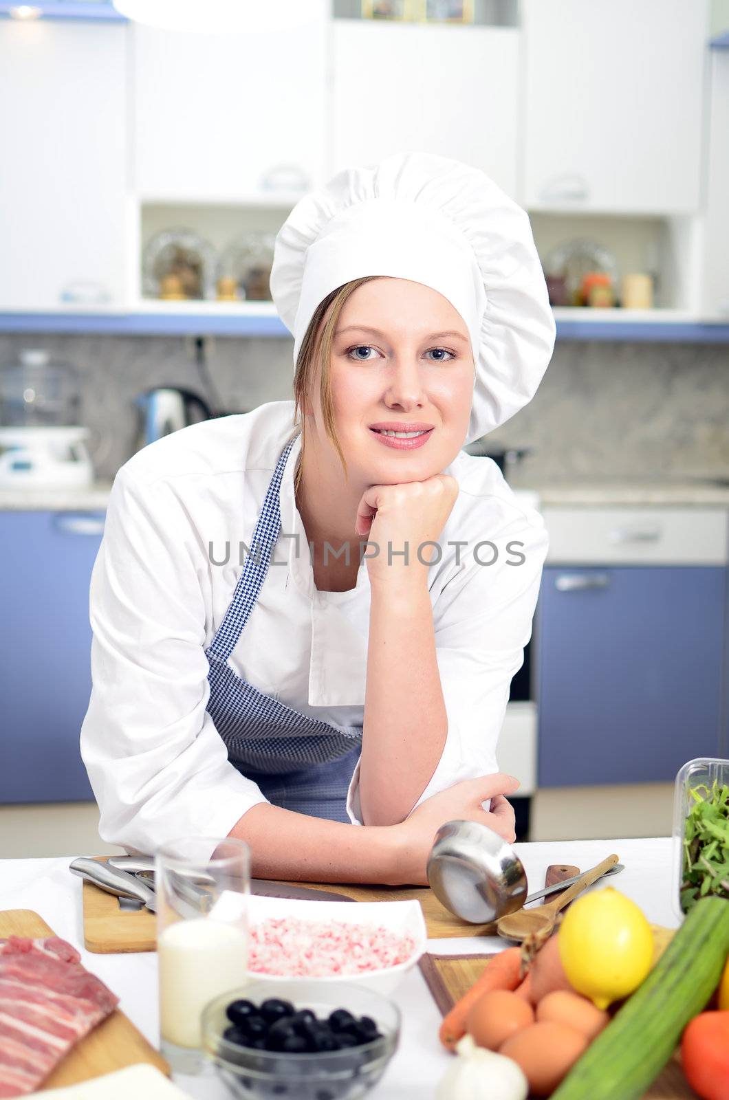 happy cook in the kitchen