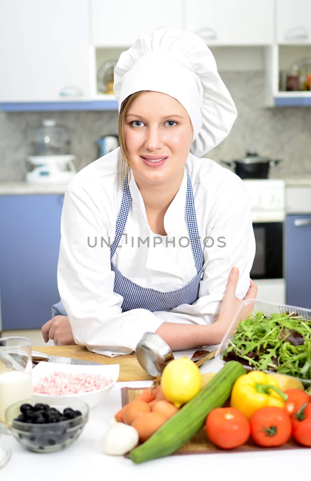 happy cook in the kitchen