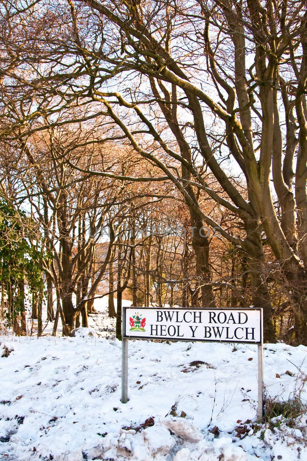 rural wales in winter