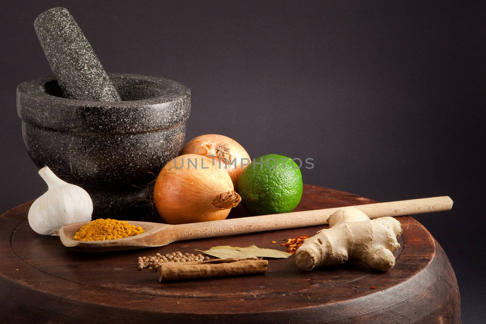ingredients for an exotic meal