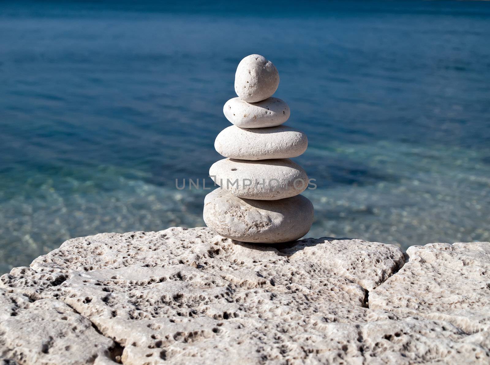 balanced sea stones for meditation