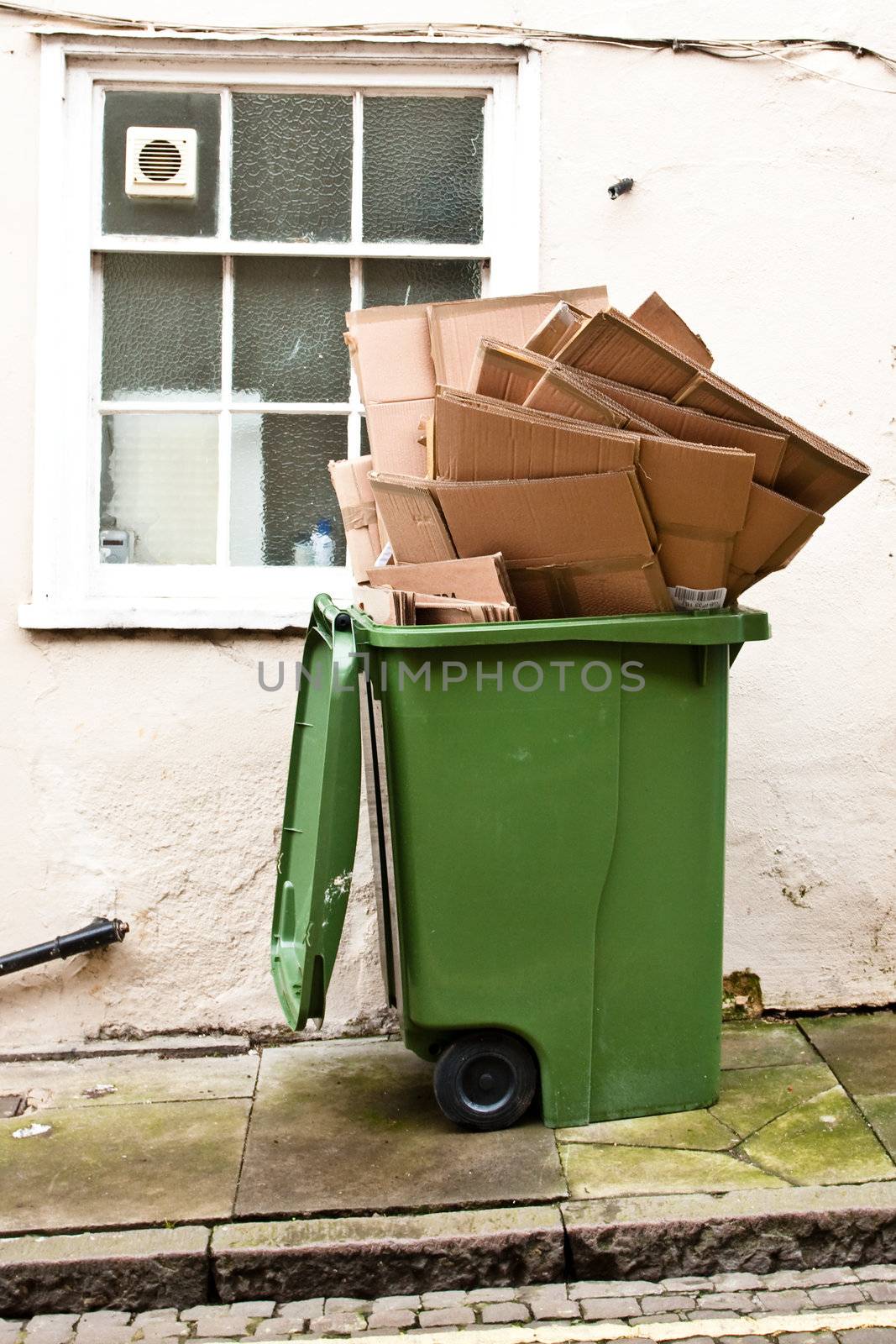 Green recycling bin