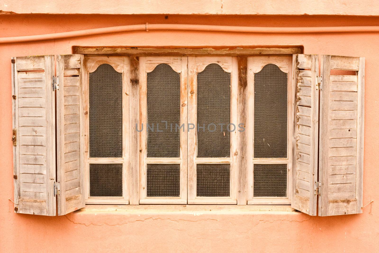 wooden window shutters in morocco