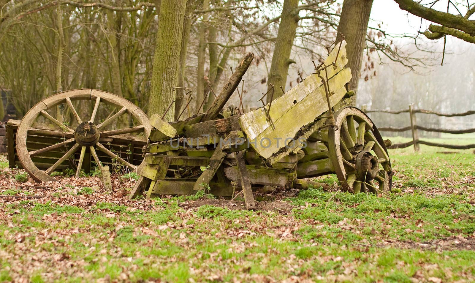 old wooden cart