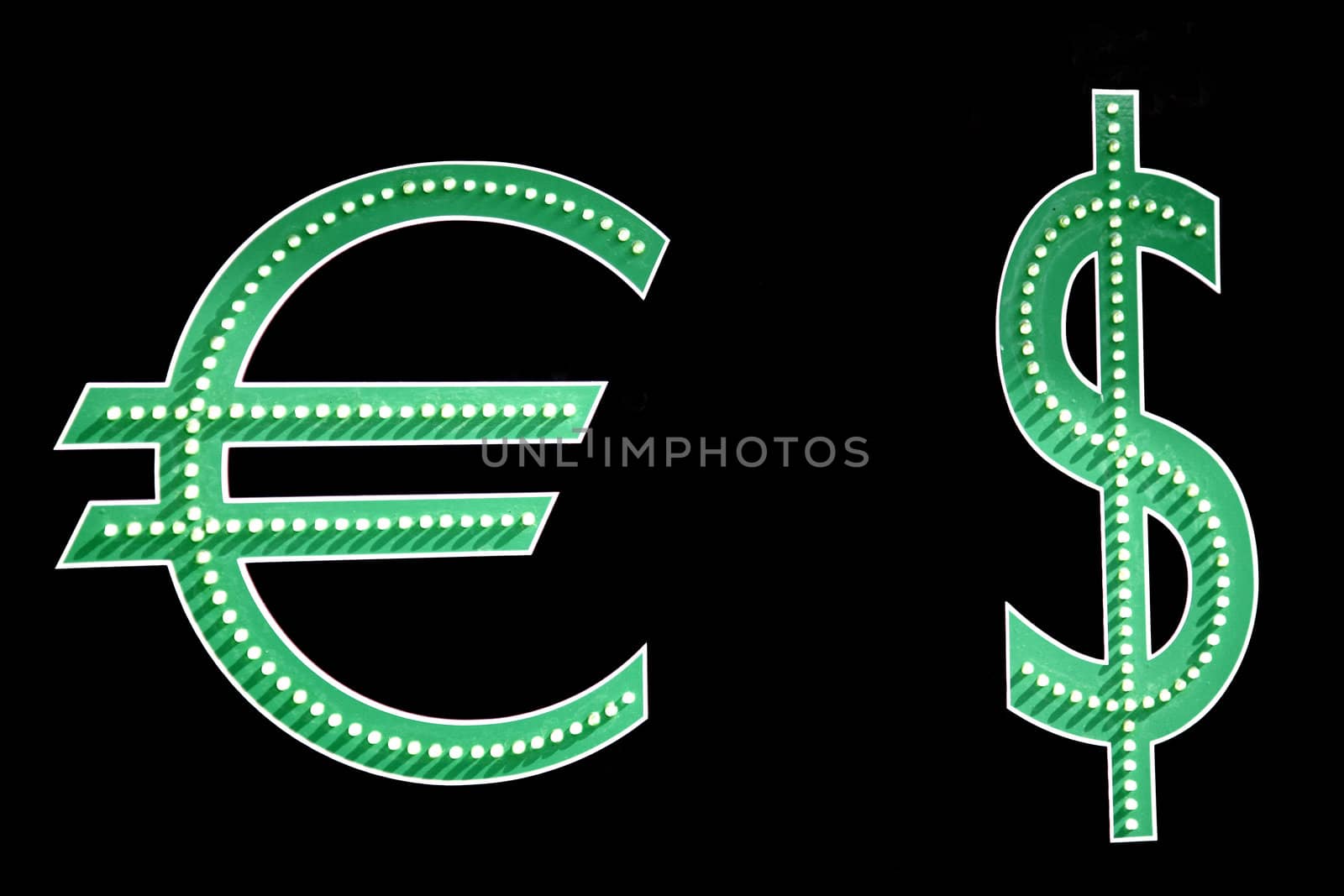 Euro and dollar signs by ABCDK