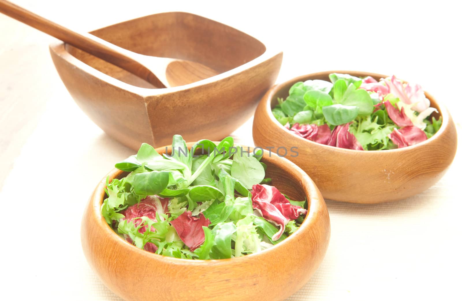 Two bowls of salad