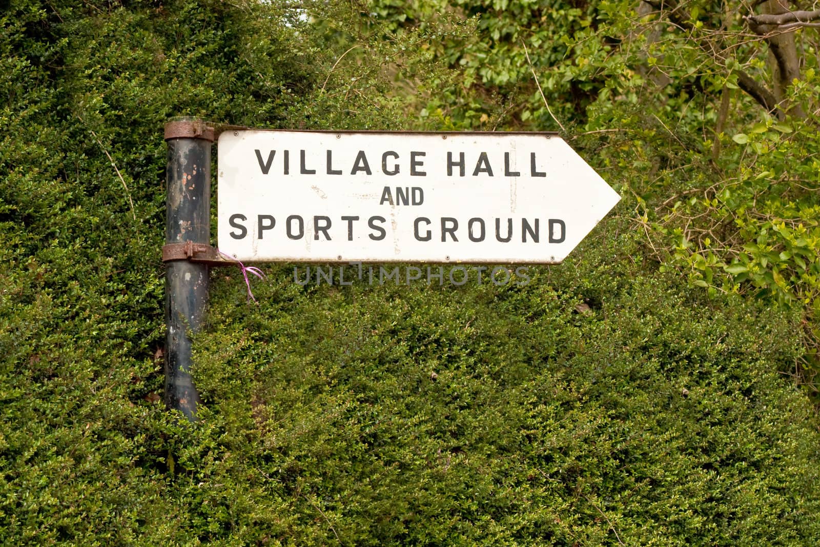 village hall sign