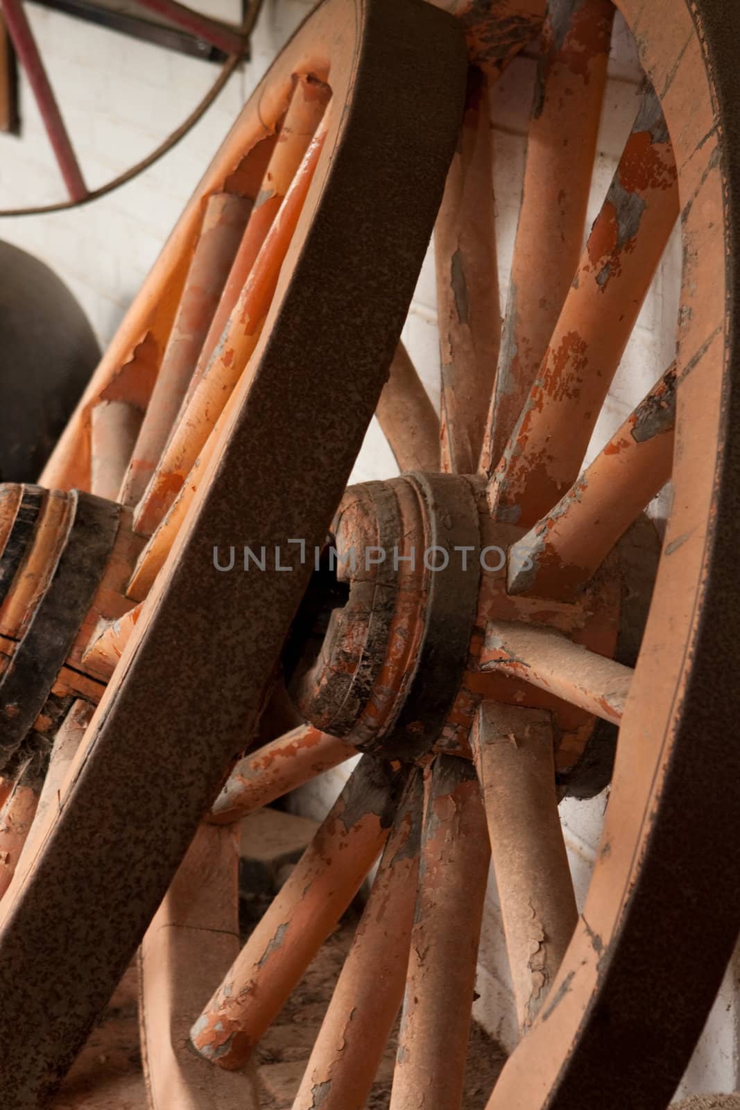 antique wooden wheel