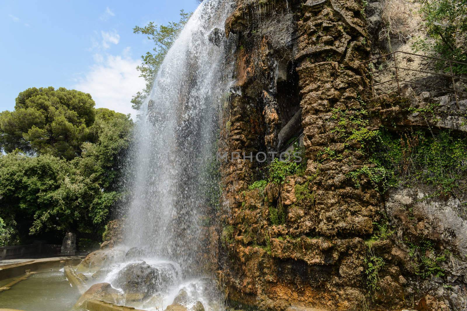 Castle Hill Waterfall in Nice France by bbourdages