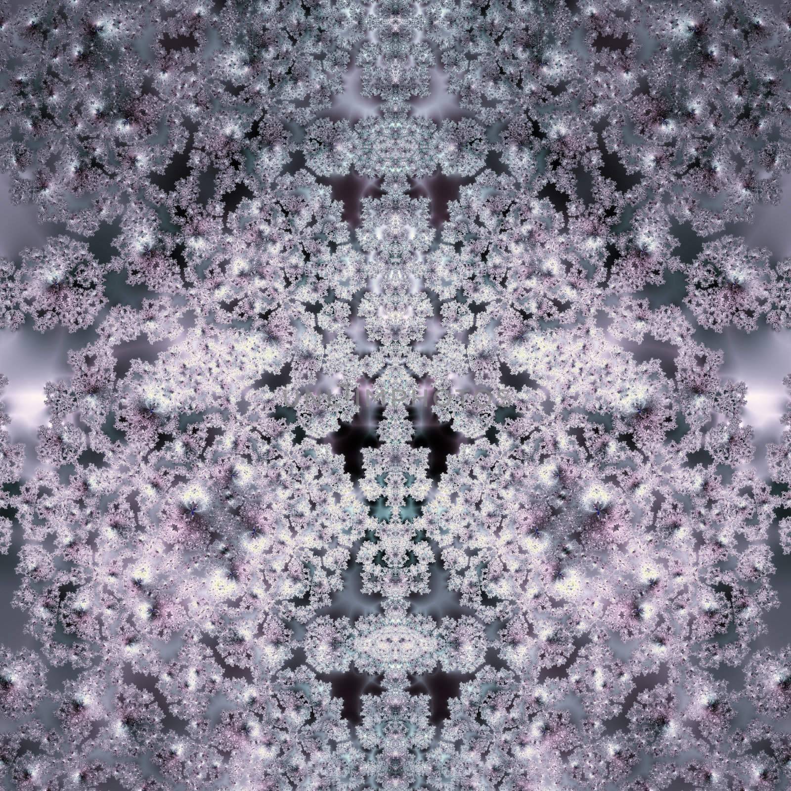 Elegant fractal design, psychedelic art, purple world