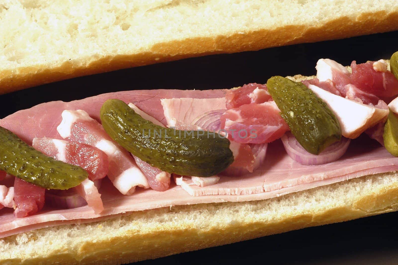 sandwich ham and gherkins