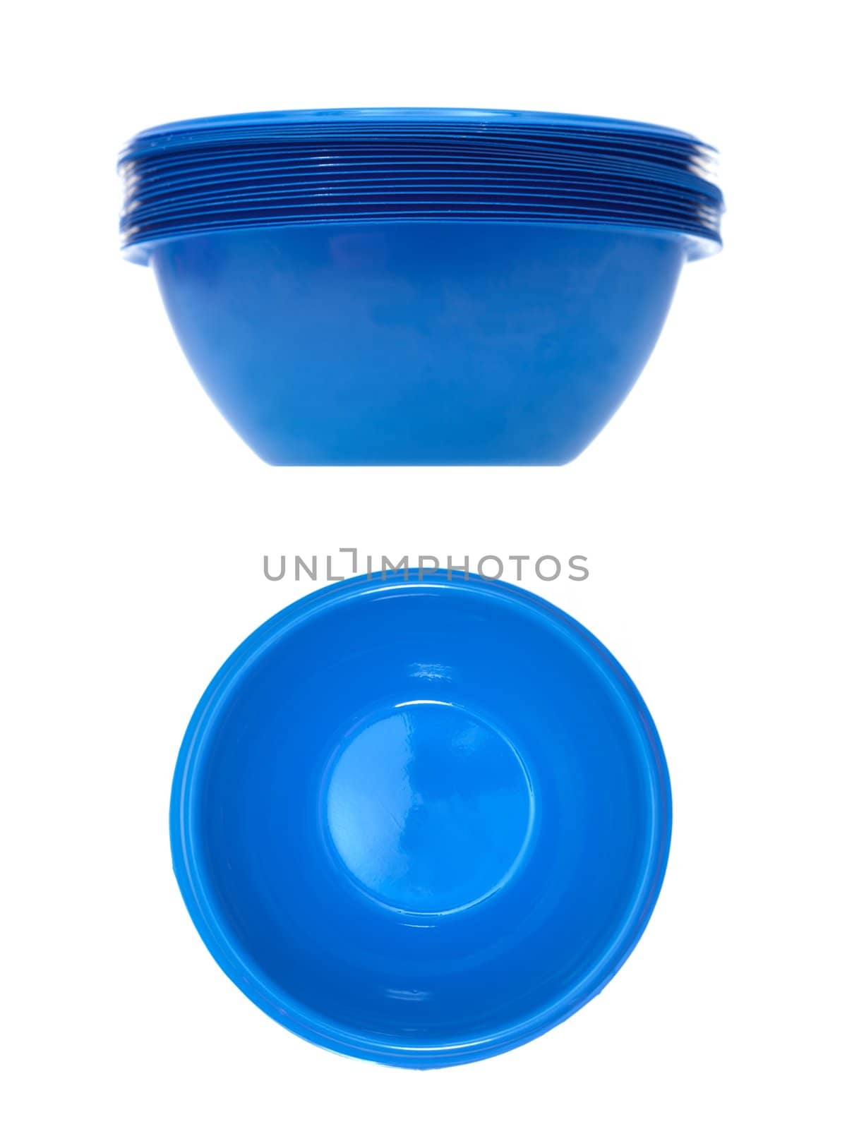 A disposable bowl isolated against a white background