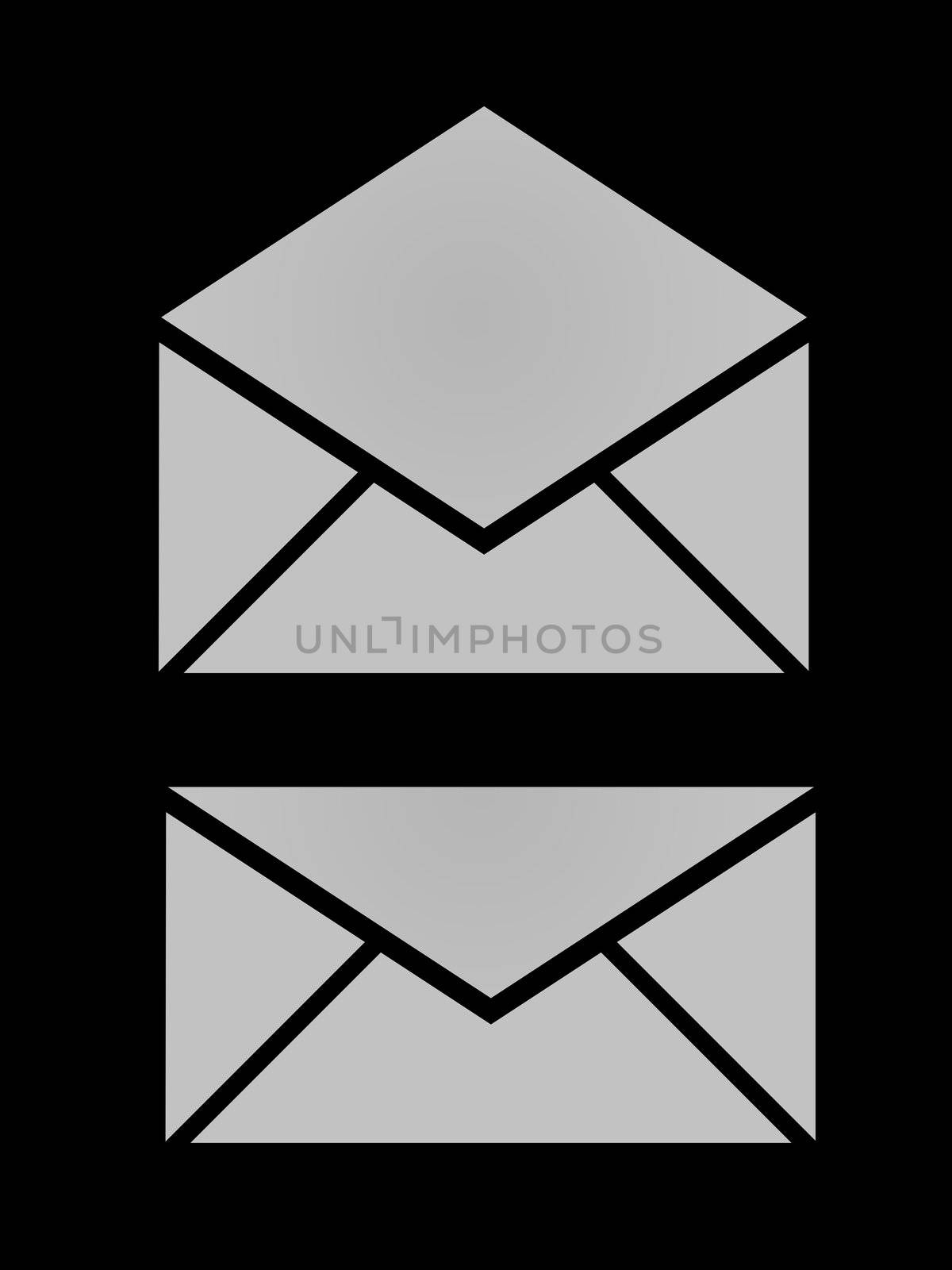 An illustrative stationery envelope on a blank background