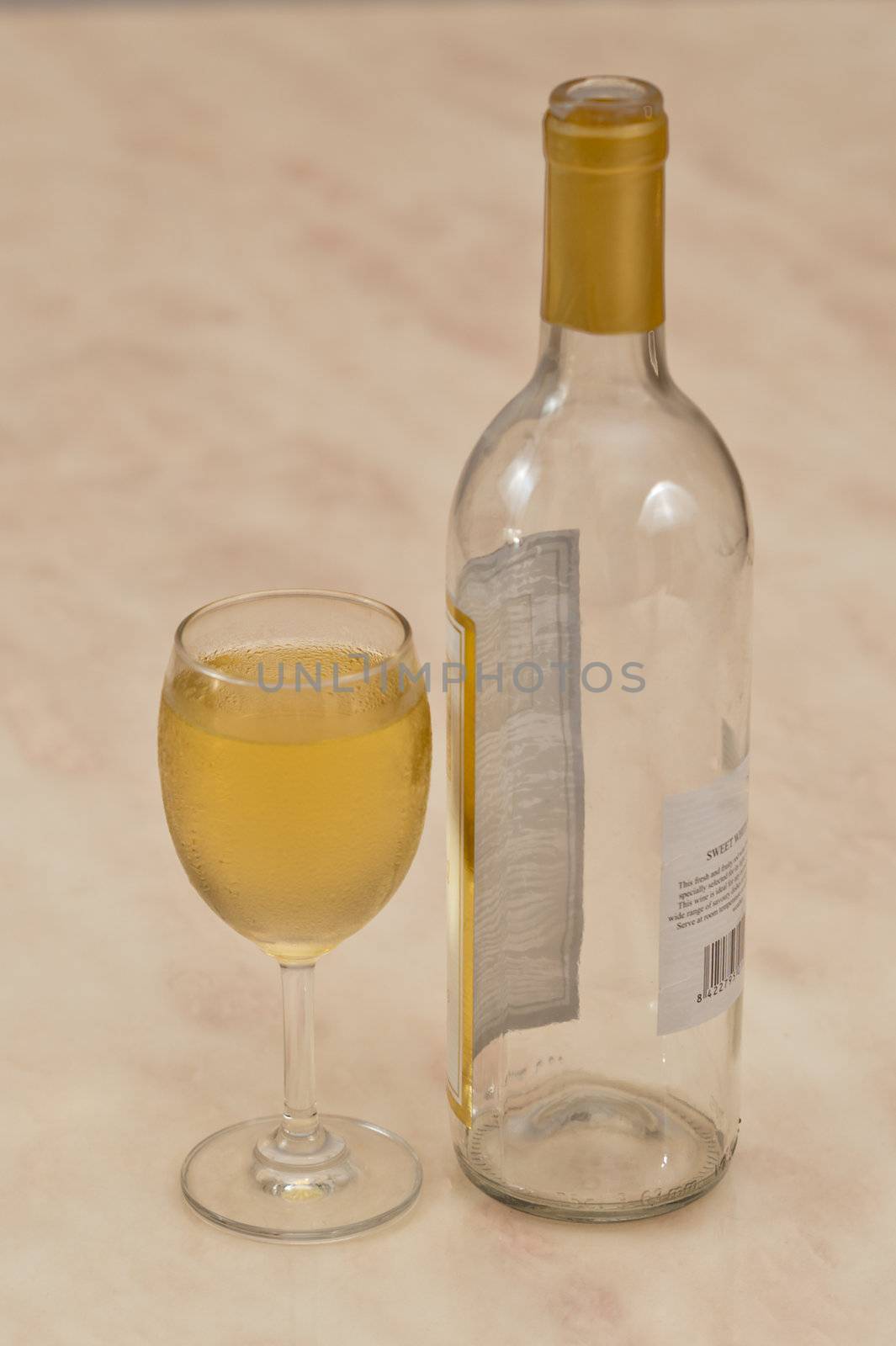 white wine and bottle