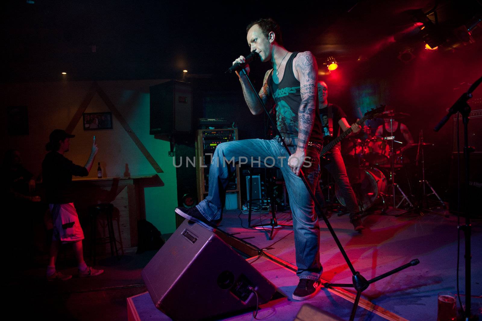 CANARY ISLANDS – DECEMBER 3: Singer Ole Alexander Myrholt, from the Norwegian band Hellhaven performing onstage during Hard & Heavy Meeting December , 2011 in Canary islands,Spain
