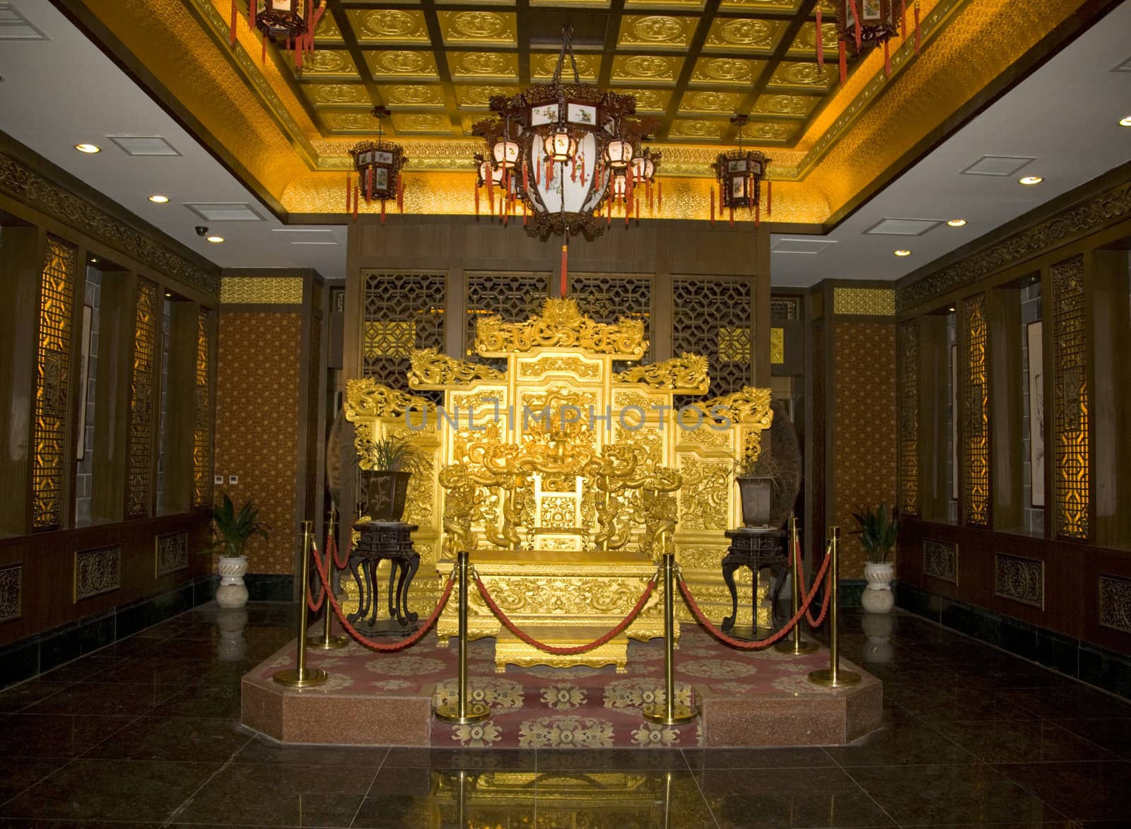 Emperor's Throne Room with Golden Throne