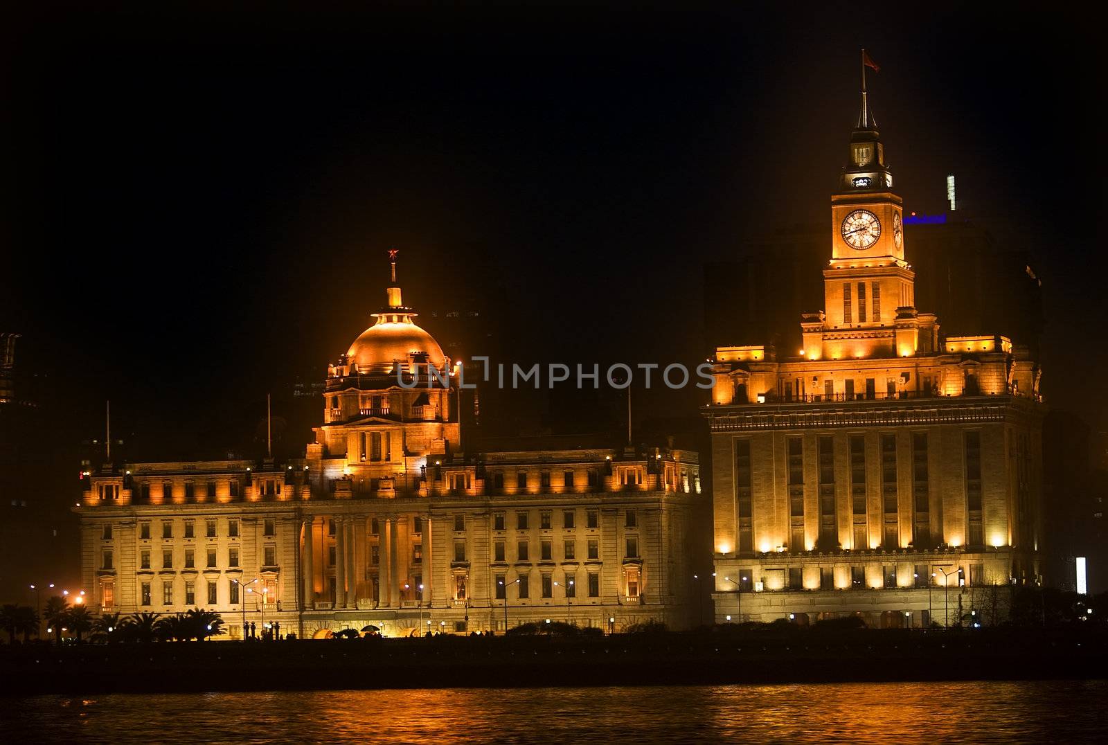 Shanghai Bund at Night Close Up by bill_perry