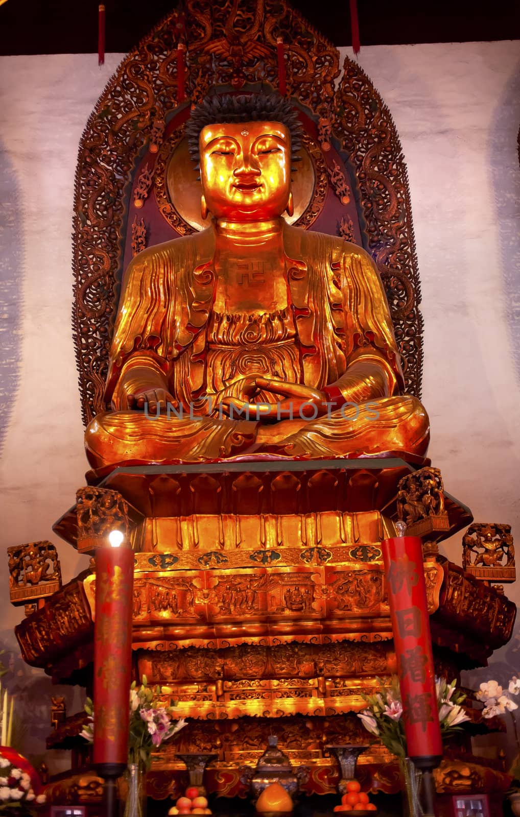 Buddhist Statue Jade Buddha Temple Jufo Si Shanghai China by bill_perry