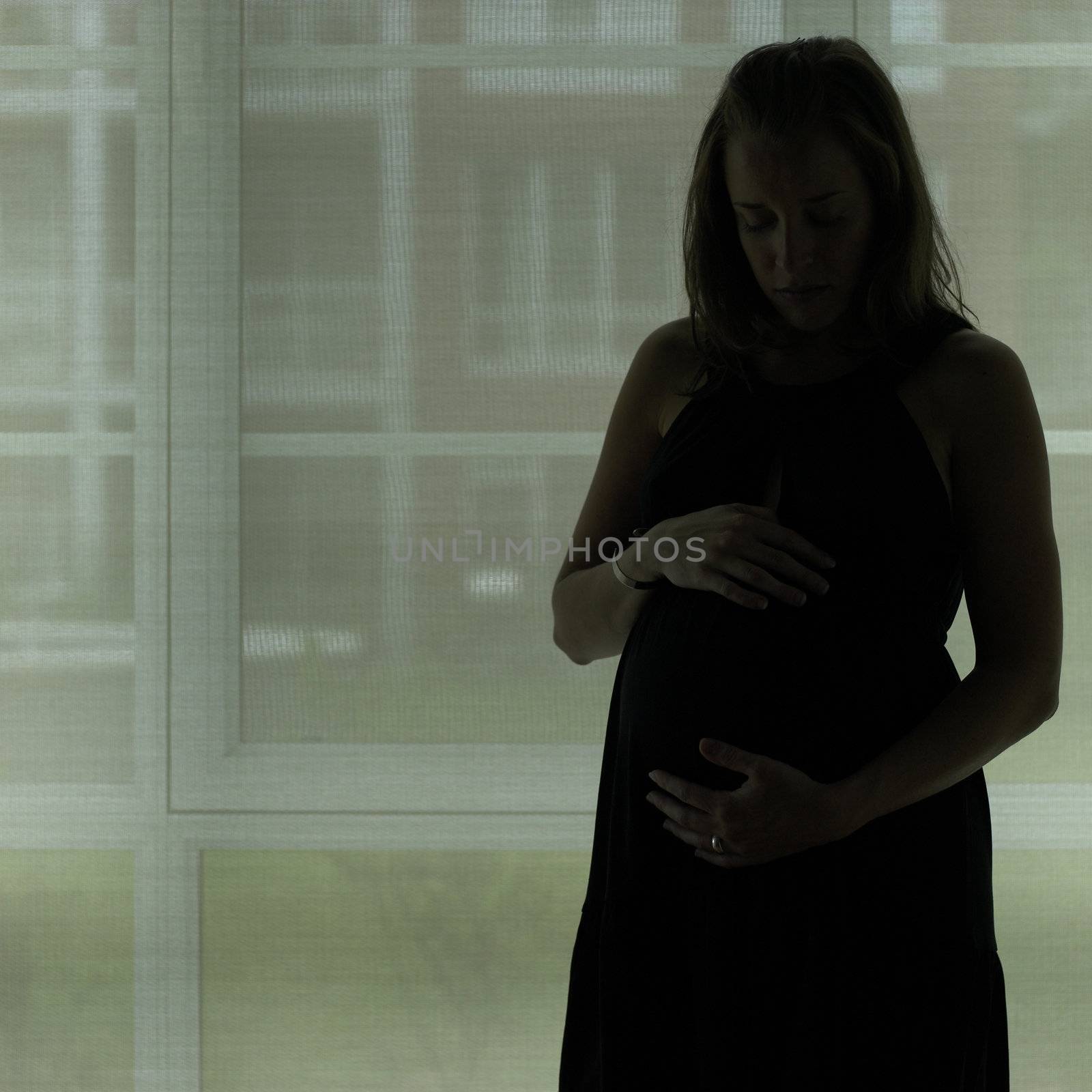 Pregnant woman silhouette