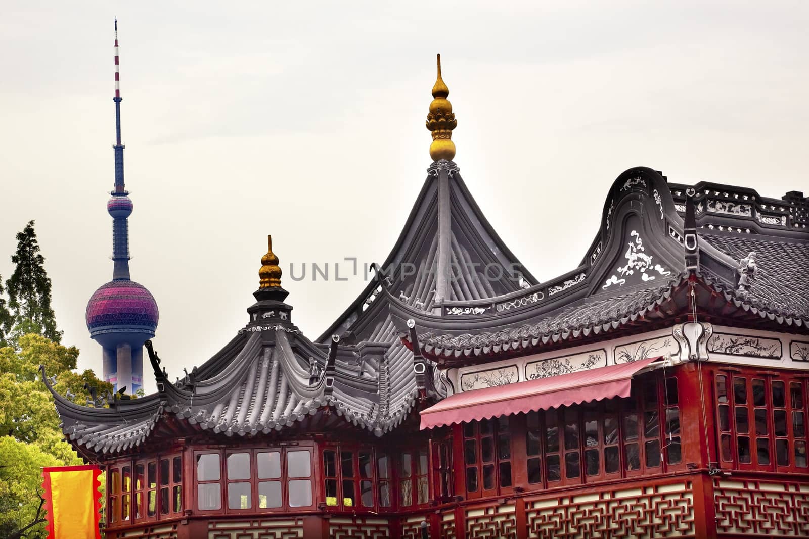 TV Tower Old Shanghai Builings Yuyuan Garden China by bill_perry