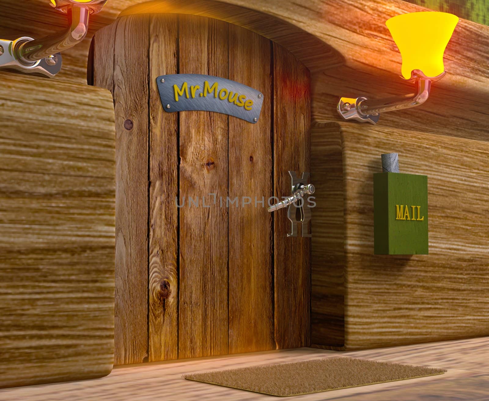 View on mister mouse home wooden door by vetdoctor