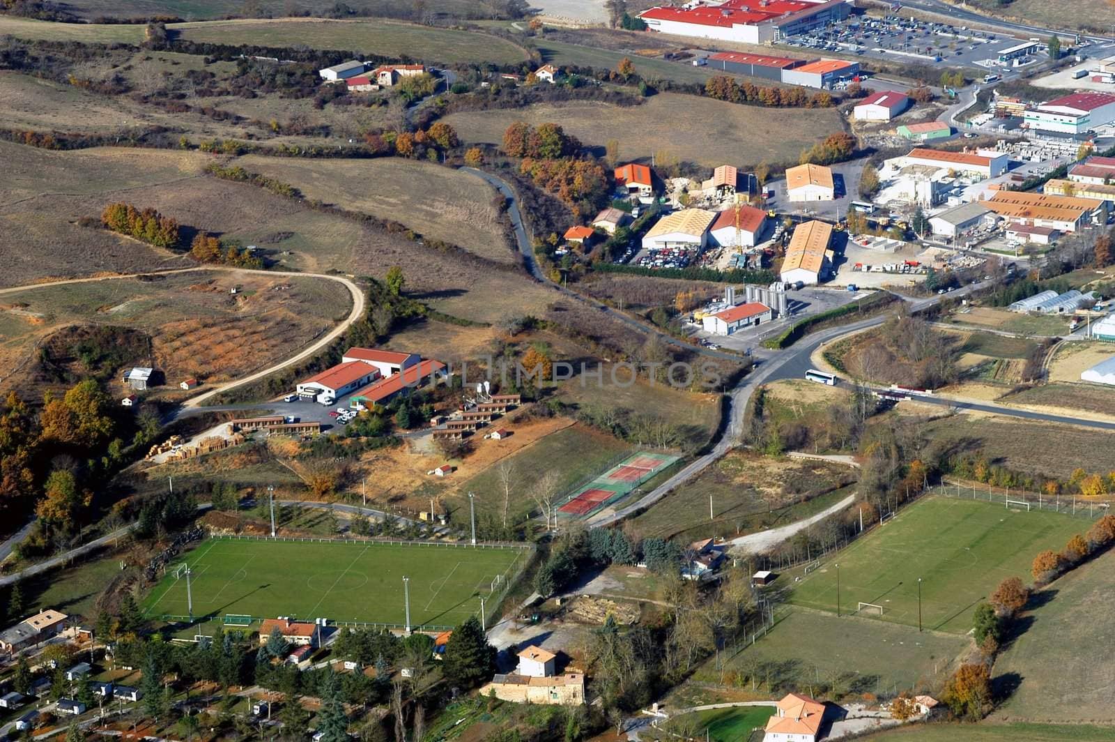 French city of Millau seen high