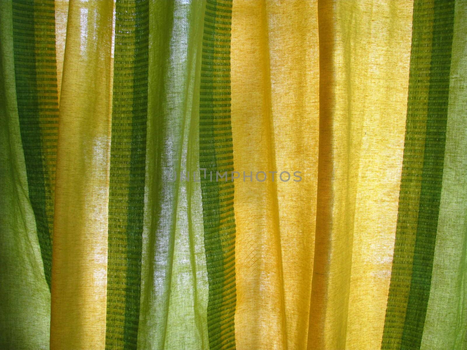 close-up of curtain fabric as background and texture