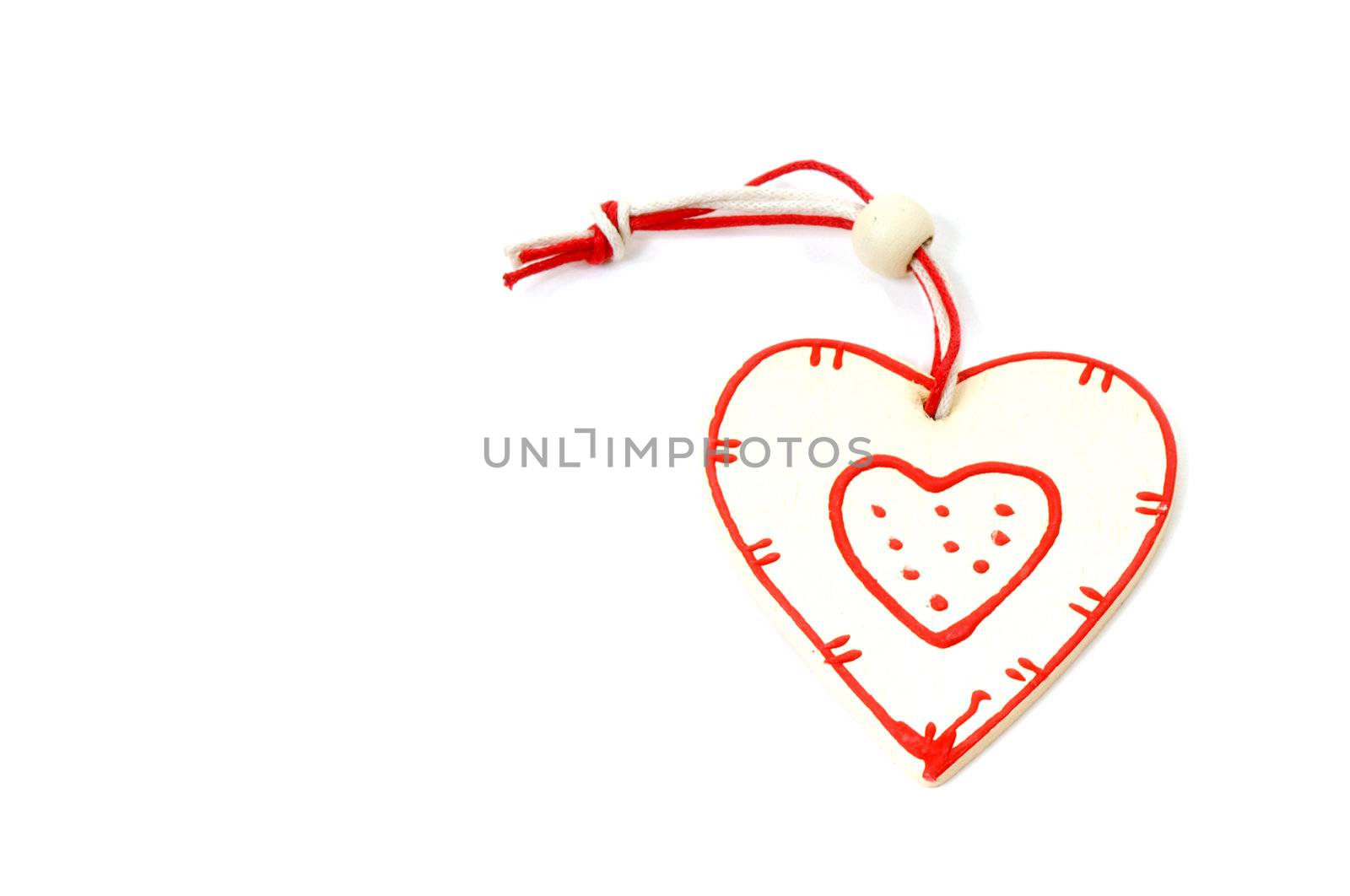 wooden heart on Christmas tree by Carche