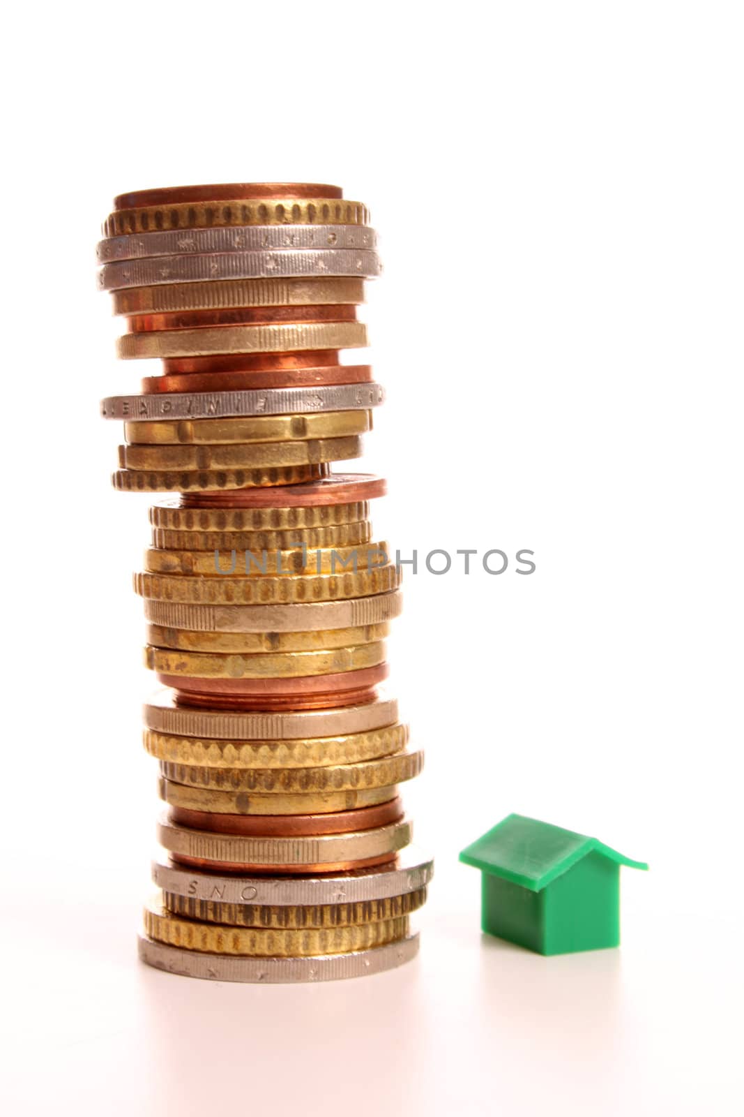 Pile of Euro coins showing priice raisings