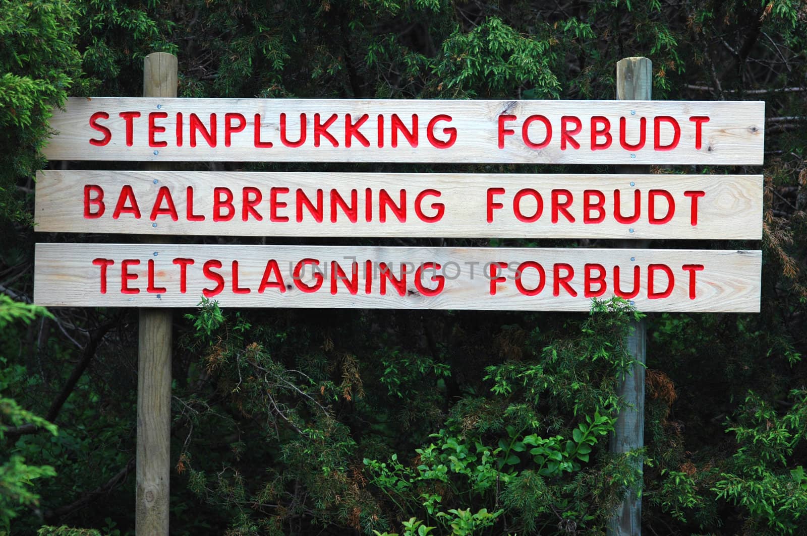 Steinplukking, bålbrenning og teltslagning forbudt
Norway 2007.