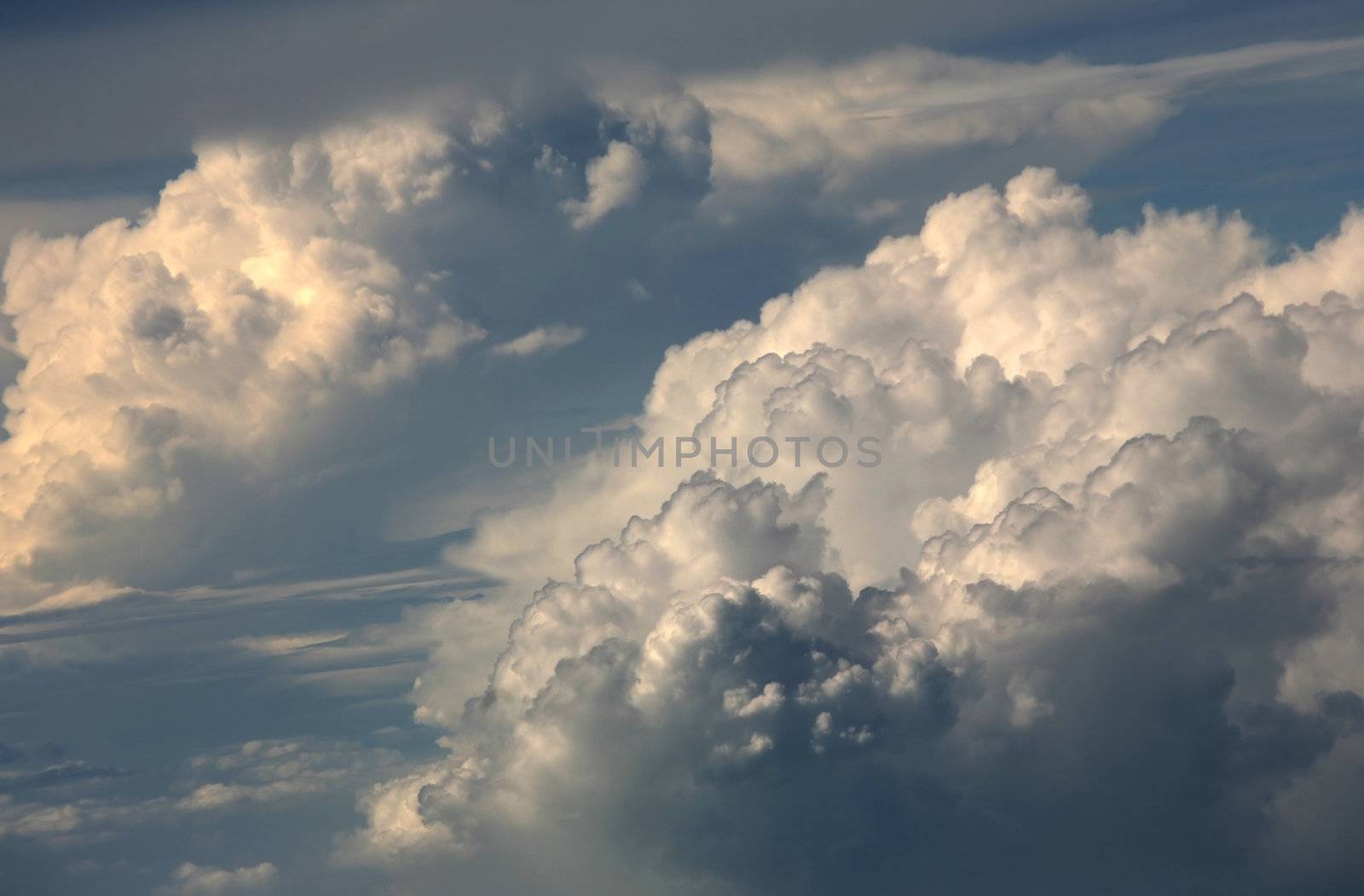 Clouds. A view from a window of the plane