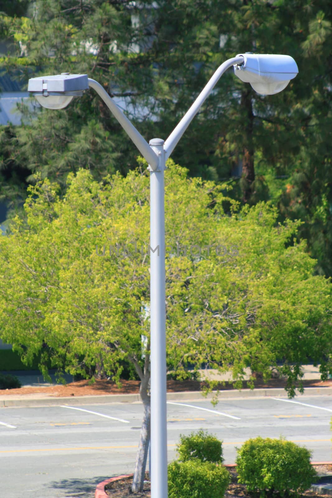 Close up of a light pole.
