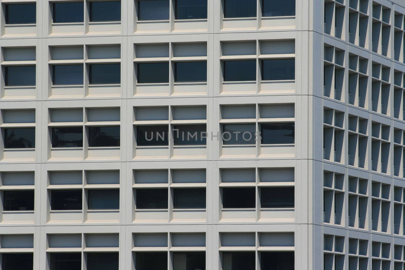 Close up of the modern building windows.
