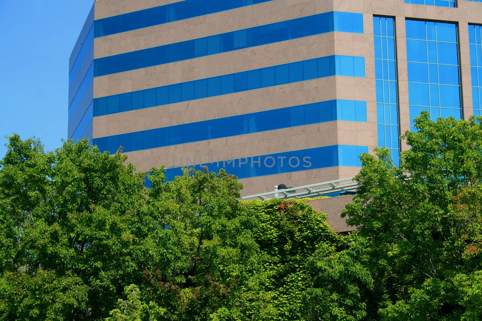 Close up of a modern building.
