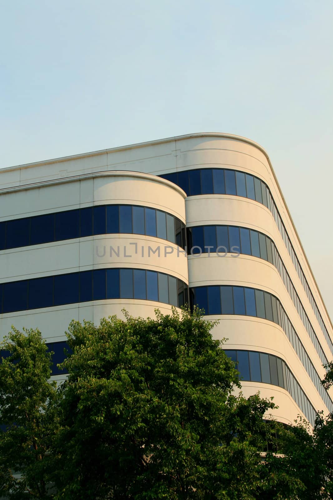 Close up of a modern building.
