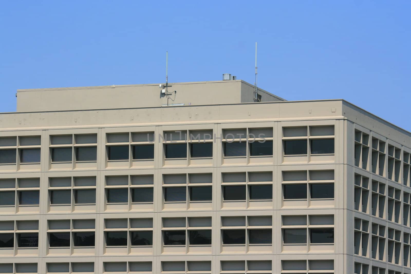 Close up of a modern building.
