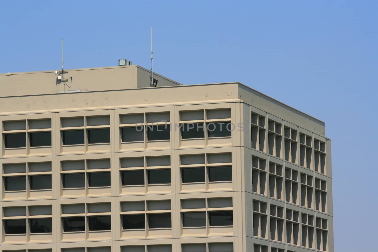 Close up of a modern building.
