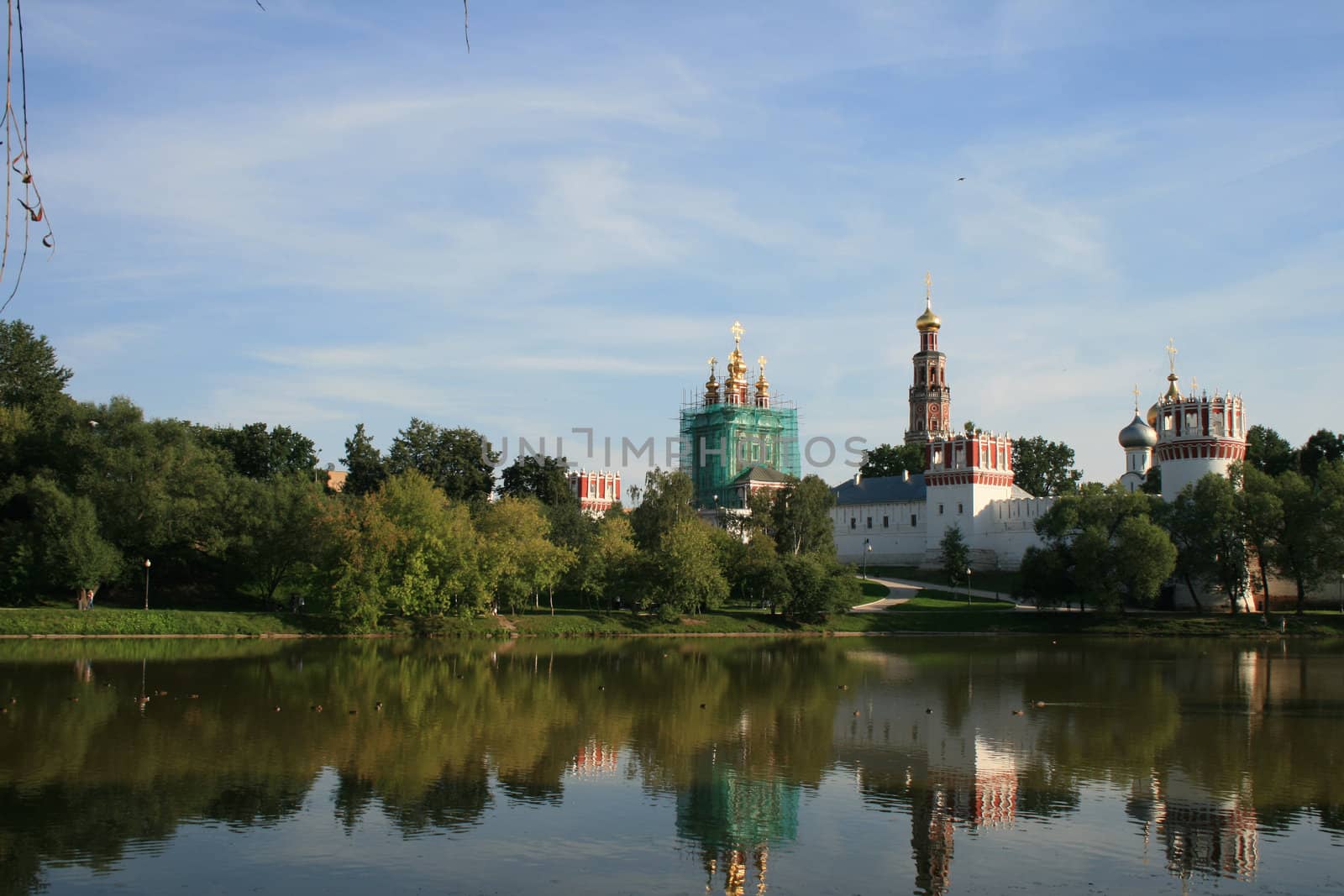 Novodevichy Convent and Cemetery sunny day