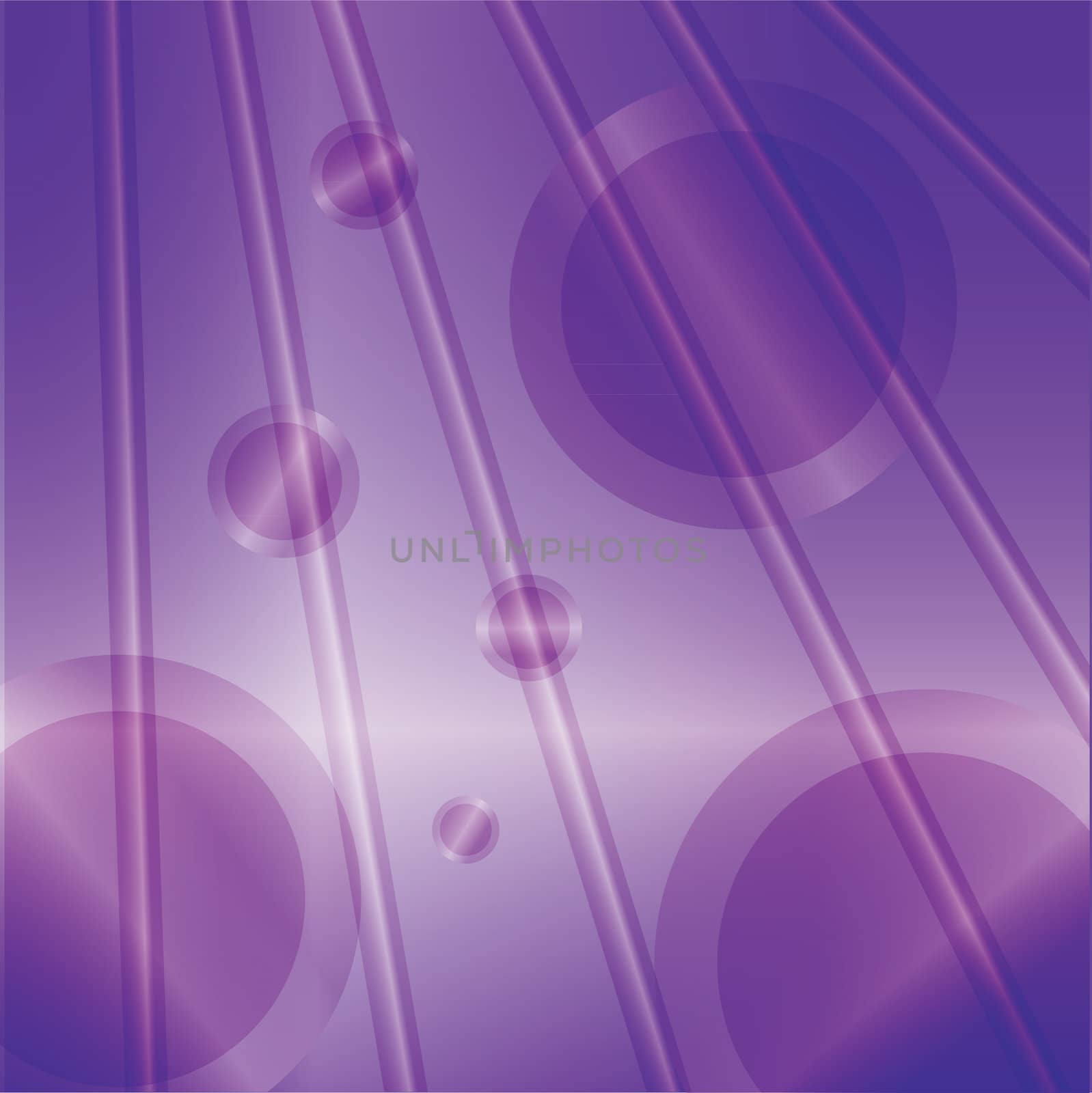 Purple fluorescent abstract background with circles and lines