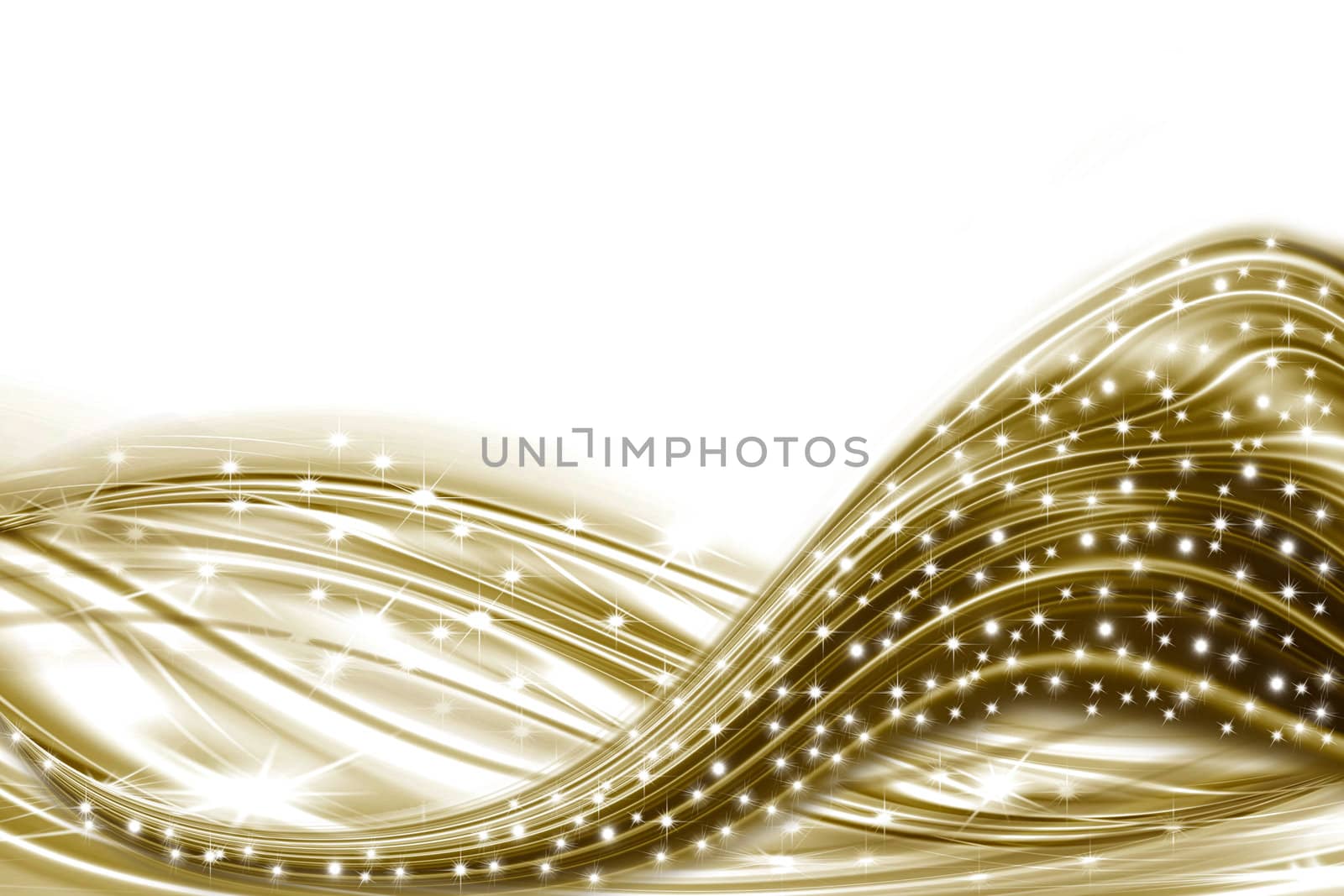 white card with stars and golden undulation